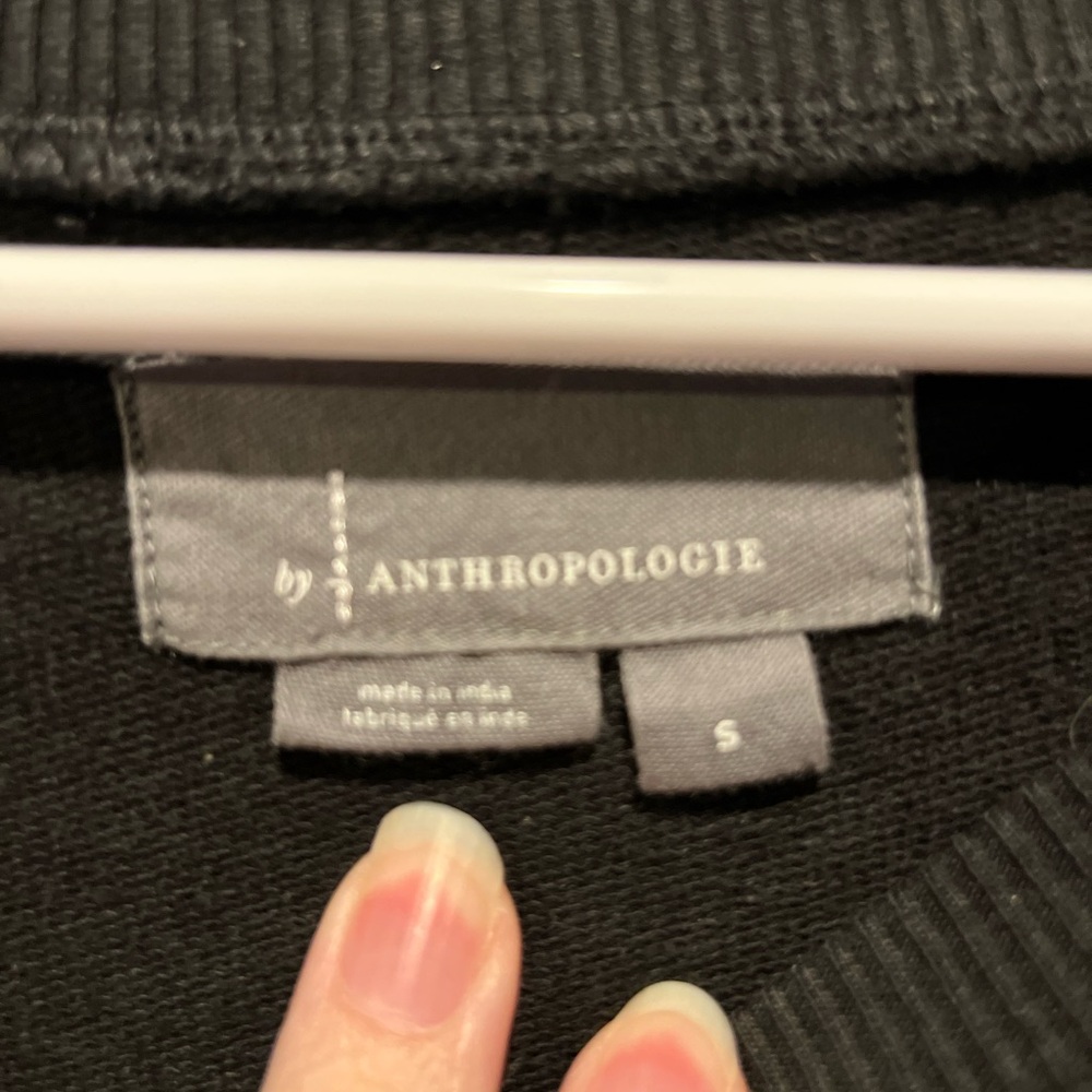 By Anthropologie Black & Golden Sequins Butterfly Sweatshirt NWOT - Picture 5 of 8